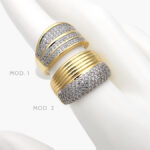 Anillo Zirconia Chapa de Oro 1128