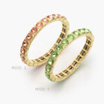 Brazalete Elástico Zirconias Chapa de Oro 567