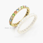 Brazalete Elástico Zirconias Chapa de Oro 566