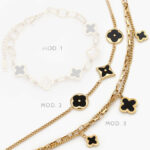 Pulso Flores Trébol Acero Inoixdable 616