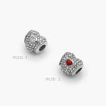 Dije Corazón Zirconia Acero Inoxidable 629