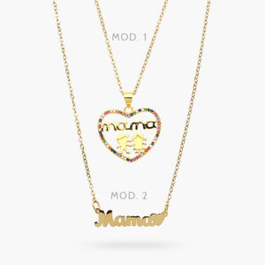 Collar Acero Inoxidable Corazón MAMA 502