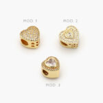 Dije Corazón Chapa de Oro 48