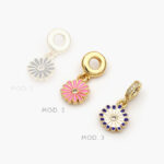 Dije Flor Esmalte Chapa de Oro 60