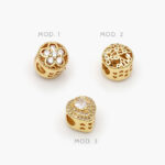 Dije Flor Chapa de Oro 64