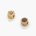 Dije Zirconias Chapa de Oro 82