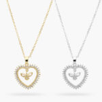 Collar Chapa de Oro Corazón Zirconias 468