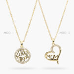 Collar Chapa de Oro Corazón MOM 470