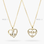 Collar Chapa de Oro Corazón MOM 472