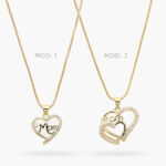 Collar Chapa de Oro Corazón MOM 477