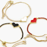 Pulso Ajustable Corazón Chapa de Oro 783