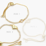 Pulso Ajustable Corazón Chapa de Oro 785