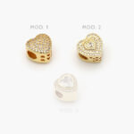 Dije Corazón Chapa de Oro 48 - Modelo 1