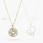 Collar Chapa de Oro Corazón MOM 470