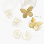 Aretes Mariposa Caracol Chapa de Oro 557