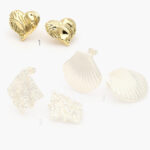 Aretes Corazones Chapa de Oro 478