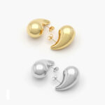 Aretes Lágrima Chapa de Oro Gota 26 mm. 0616