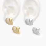 Aretes Corazón Zirconias Chapa de Oro 576