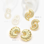 Aretes Lisos Chapa de Oro 602