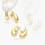 Aretes Lisos Chapa de Oro 607