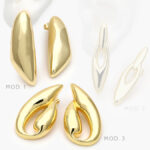 Aretes Lisos Chapa de Oro 609