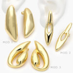 Aretes Lisos Chapa de Oro 609