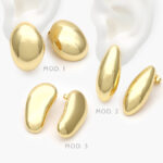 Aretes Chunky Chapa de Oro 610
