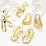 Aretes Chunky Chapa de Oro 612