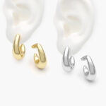 Aretes Chunky Chapa de Oro 613