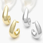 Aretes Chunky Chapa de Oro 614