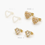 Broqueles Corazón Chapa de Oro 405