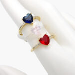 Anillo Solitario Chapa de Oro 1147