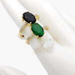 Anillo Solitario Chapa de Oro 1148