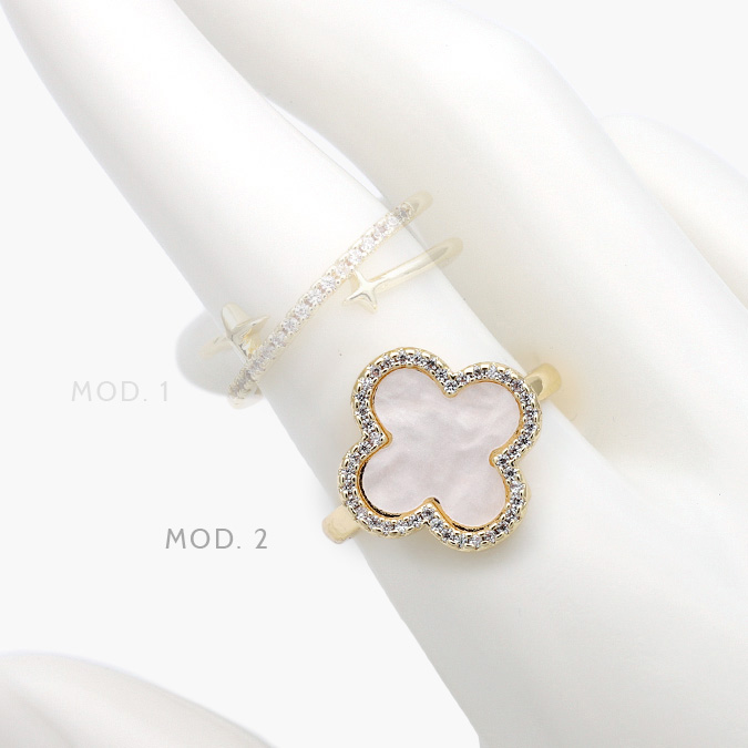 CTB1164 Anillo Zirconia Chapa de Oro 1164 - Image 1