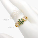 Anillo Zirconias Chapa de Oro 1172