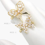 Anillo Mariposas Chapa de Oro 1175