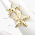 Anillo Estrella de Mar Chapa de Oro 1179