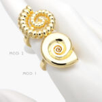 Anillo Caracol Chapa de Oro 1180