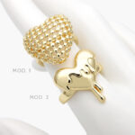 Anillo Corazón Chapa de Oro 1181
