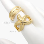 Anillo Naturaleza Chapa de Oro 1182