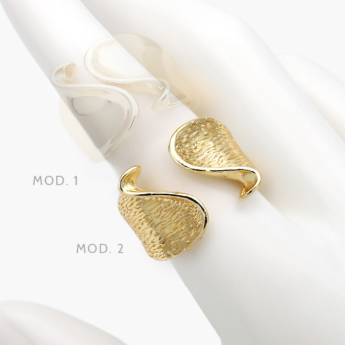 CTB1183-1 Anillo Chunky Chapa de Oro 1183 - Image 1