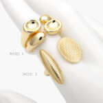 Anillo Chunky Chapa de Oro 1184