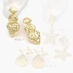 Aretes Estrella Mar Chapa de Oro 589