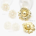 Aretes Flores Chapa de Oro 592