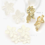 Aretes Flores Chapa de Oro 593