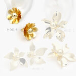 Aretes Flores Chapa de Oro 594