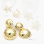 Aretes Estrellas Chapa de Oro 601