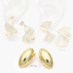Aretes Lisos Chapa de Oro 605