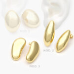 Aretes Chunky Chapa de Oro 610