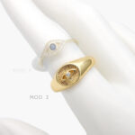 Anillo Ojo Turco Chapa de Oro 1173